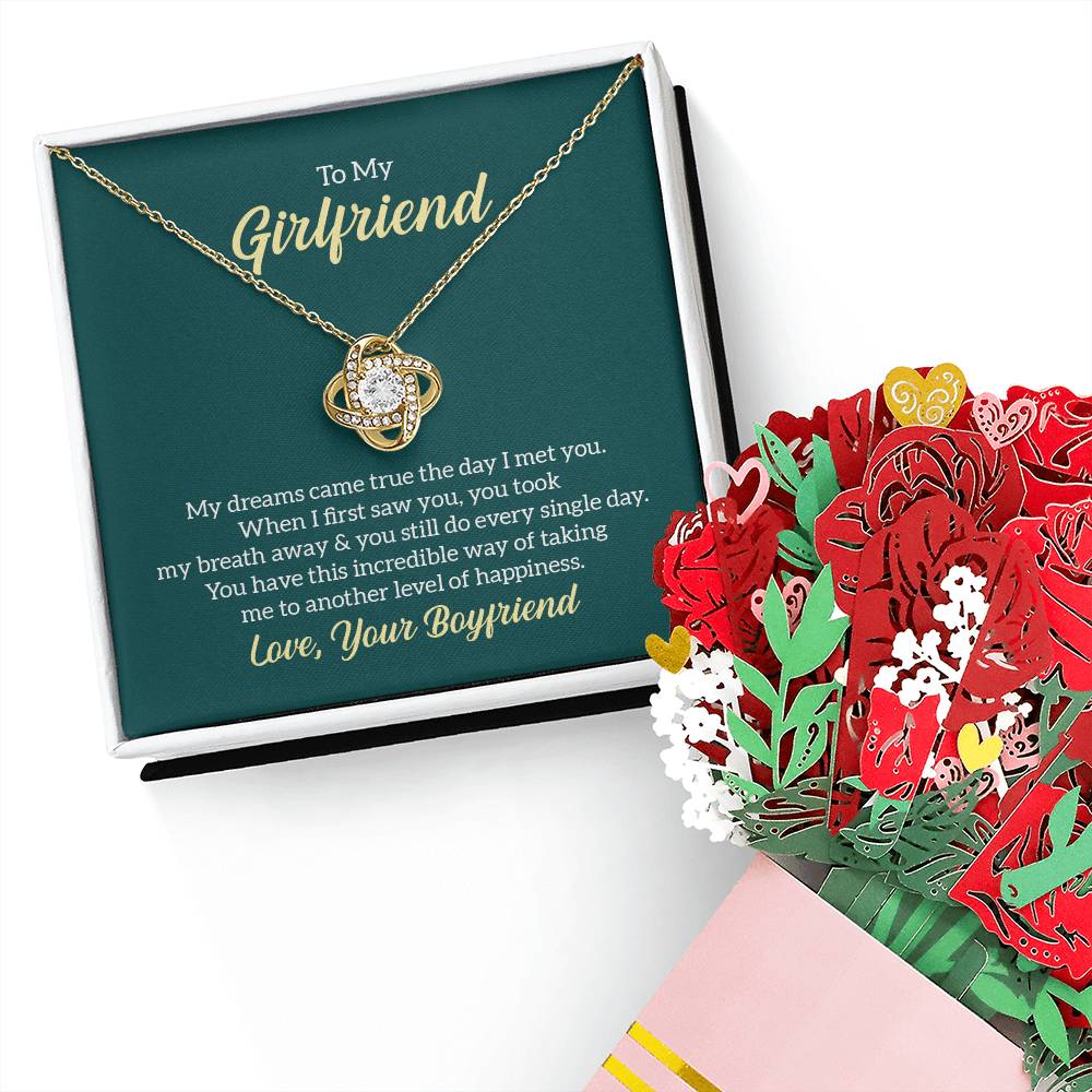 Love Knot Necklace + Flower Bouquet Bundle for your girlfriend - Gadgets, Gifts, & Gizmo