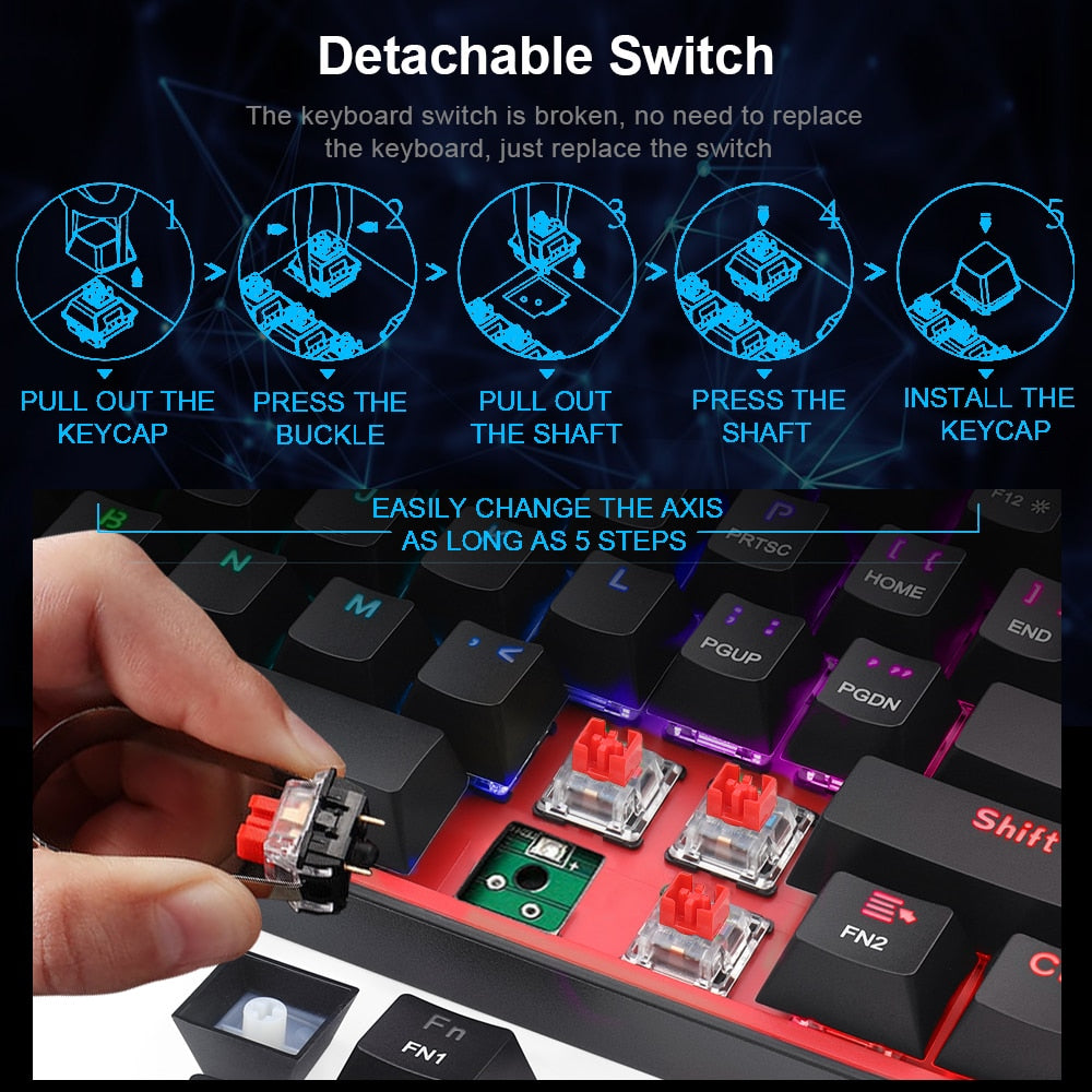 Mini Mechanical Gaming Wired Keyboard - Gadgets, Gifts, & Gizmo