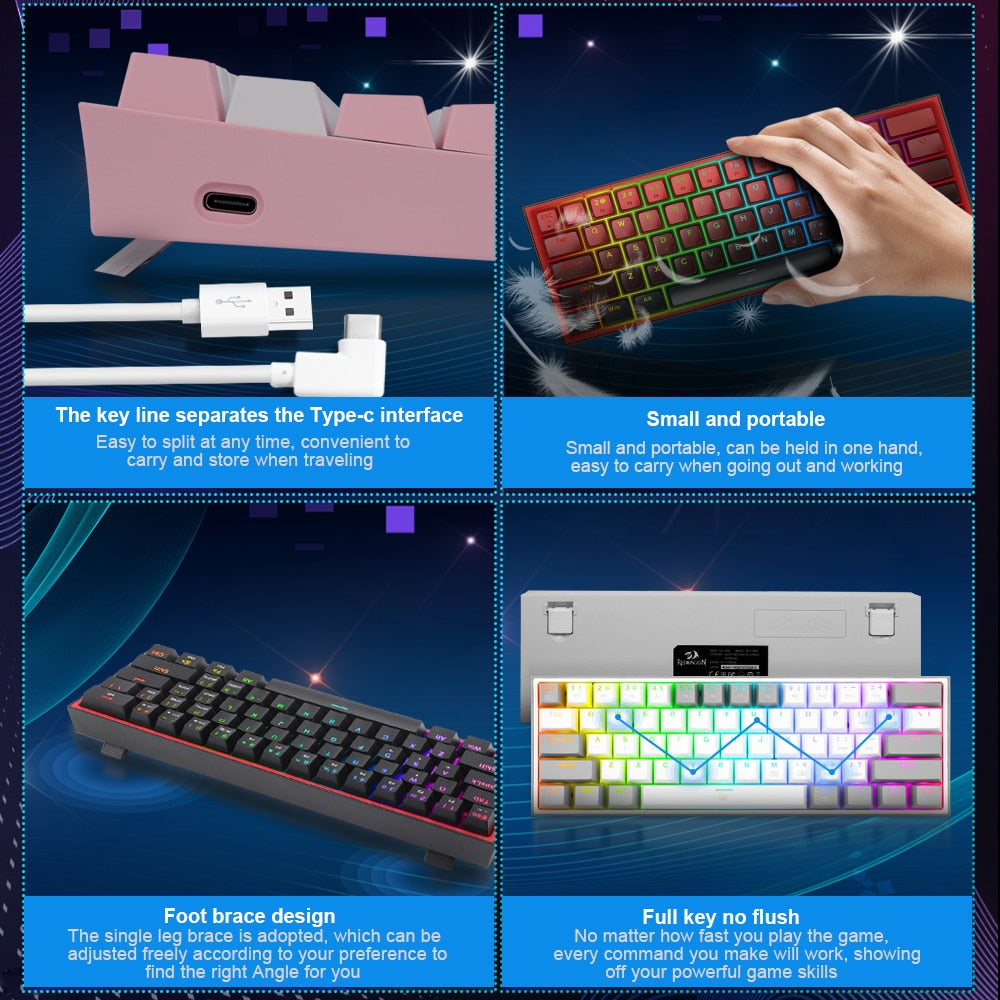 Mini Mechanical Gaming Wired Keyboard - Gadgets, Gifts, & Gizmo